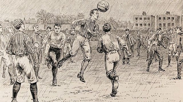Primer Balón de Fútbol 8 Gajos de 1850 al 1910 - Balones Antes de 1930 - torneo 1909-1910